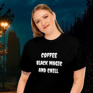 Coffee, Black Magic and Chill Cotton T-Shirt